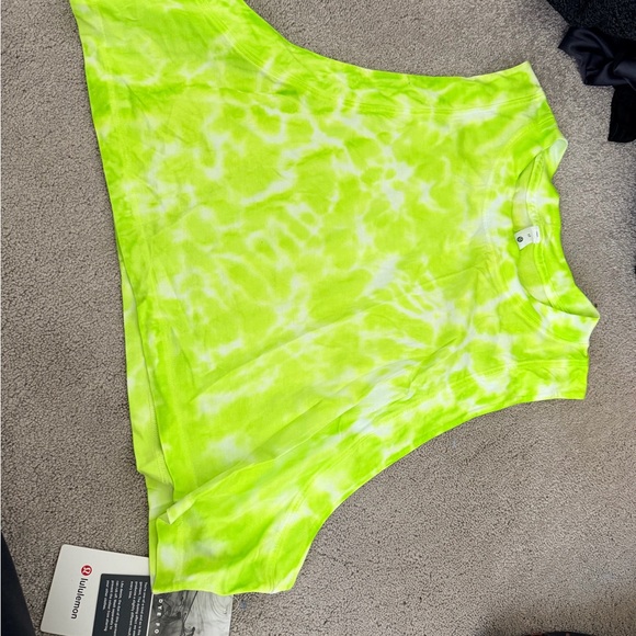 lululemon athletica Tops - lululemon athletica Neon Lime Tie-Dye Muscle Tank